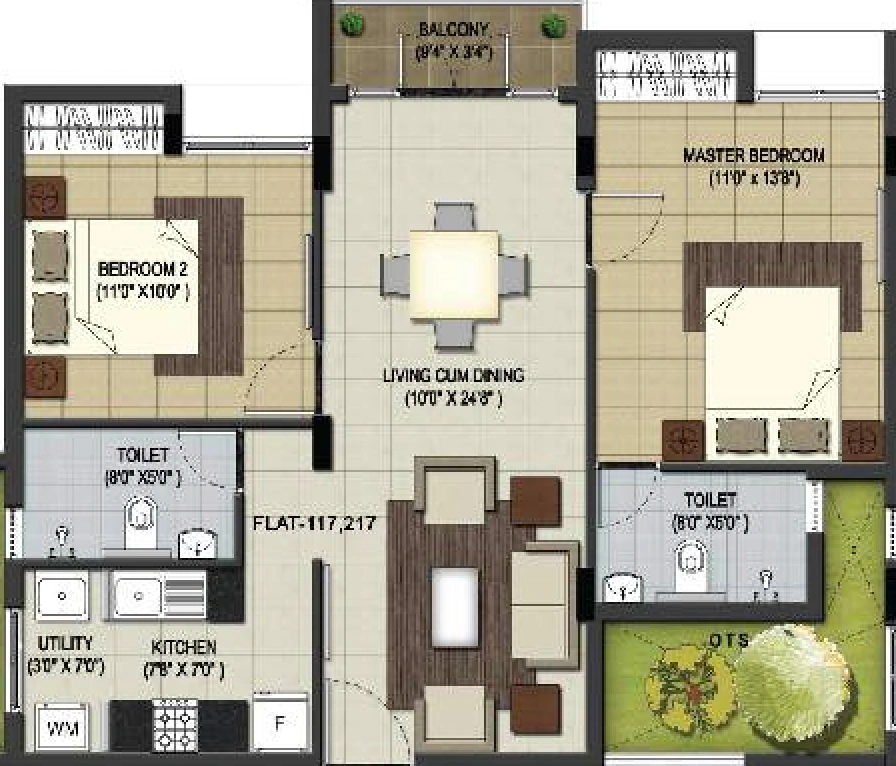 2 BHK Flat in BBCL Harshika in Pallavaram, Chennai - Image 914060