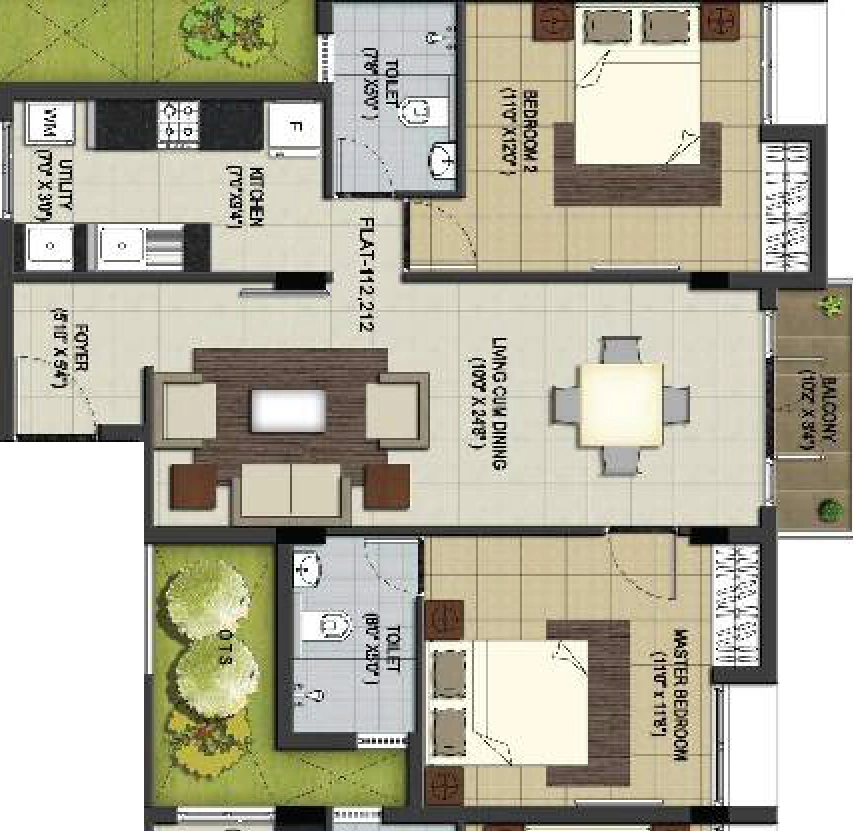 3 BHK Flat in BBCL Harshika in Pallavaram, Chennai - Image 914064