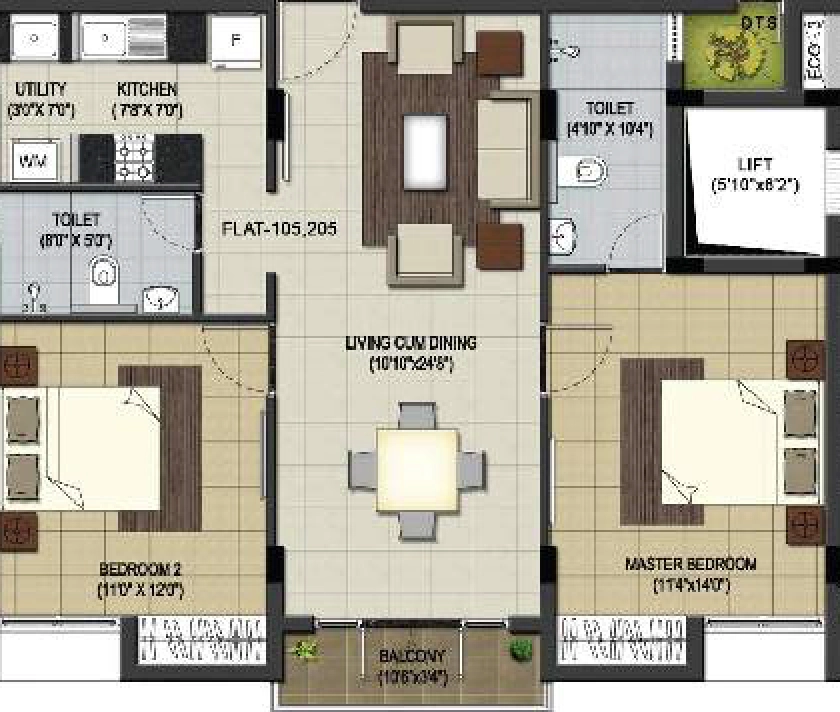 2 BHK Flat in BBCL Harshika in Pallavaram, Chennai - Image 914061