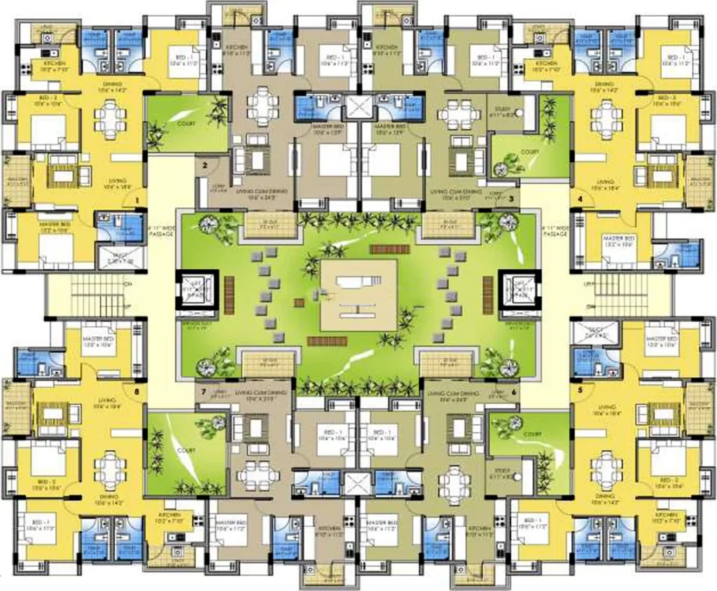 Floor Plan of NM Ebony in Manapakkam, Chennai - Image 394127
