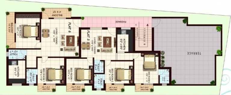 Floor Plan of Ubiqon Mabel in Siruseri, Chennai - Image 394142