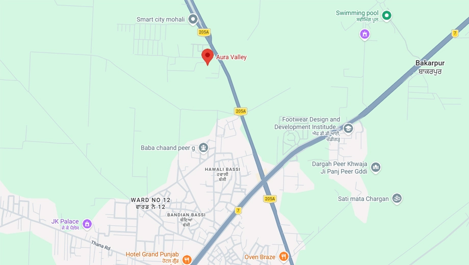 Location of The Fire Aura Valley in Mohali, Chandigarh - Image 394166