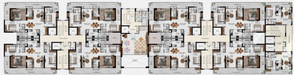 Floor Plan of AARV Twin Towers in Zirakpur, Chandigarh - Image 394207