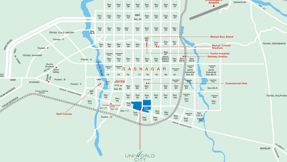 Location of Unitech Gardens - Image 394224