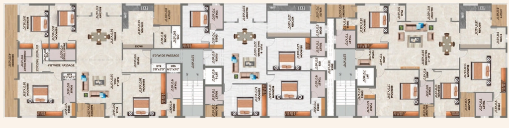 Floor Plan of Siyal South West Serenity in RS Puram, Coimbatore - Image 394256