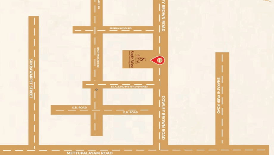 Location of Siyal South West Serenity in RS Puram, Coimbatore - Image 394254