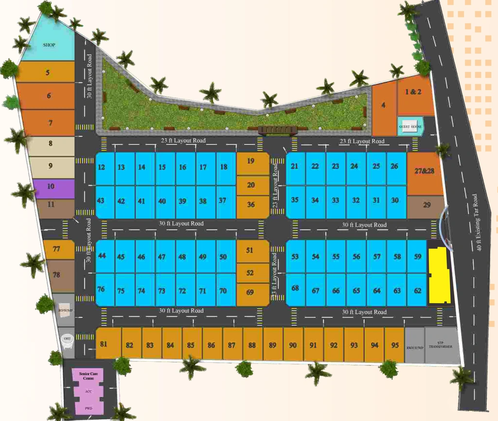 Master Plan of Covai Chinmayam in Annur, Coimbatore - Image 394298