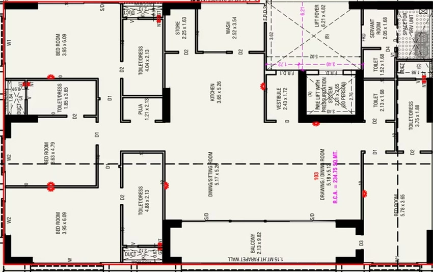 4 BHK Flat in Sun The Quad in Thaltej, Ahmedabad - Image 914226