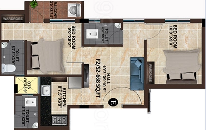 2 BHK Flat in MP Dior in Pozhichalur, Chennai - Image 914237