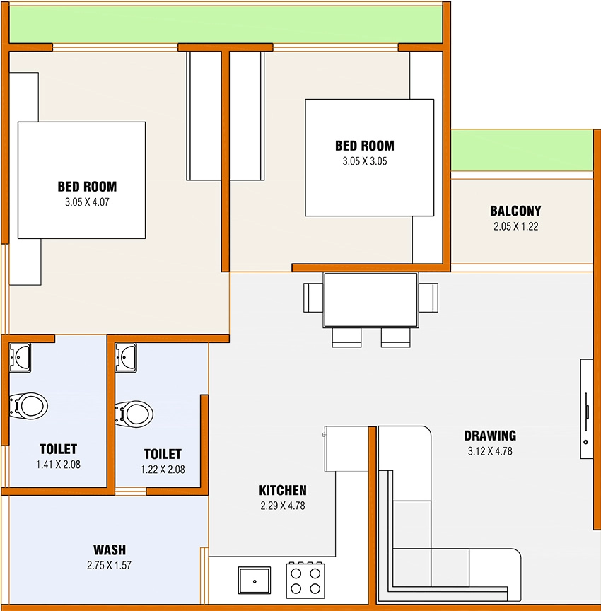 2 BHK Flat in Suradhyam Sattva in New Ranip, Ahmedabad - Image 914232