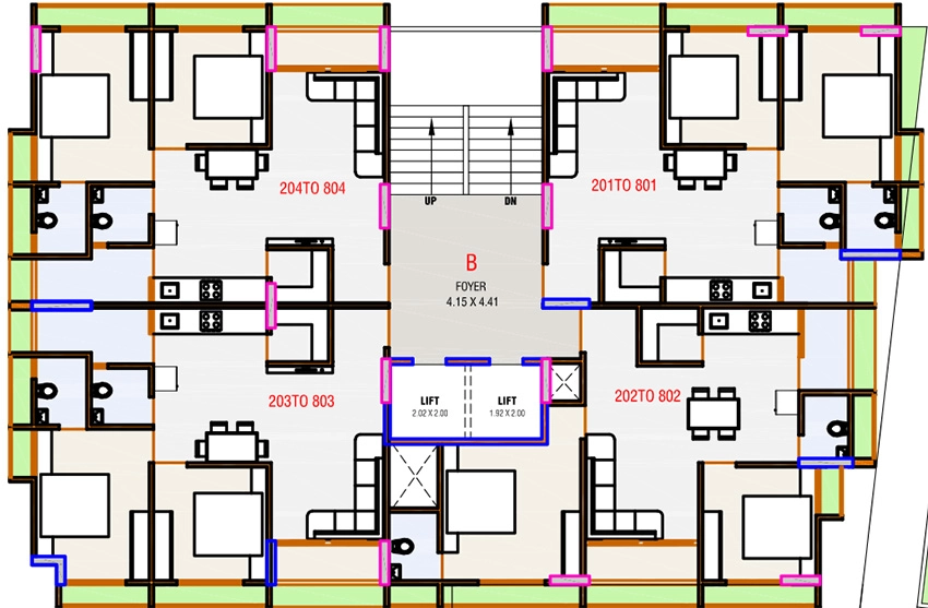 Floor Plan of Suradhyam Sattva in New Ranip, Ahmedabad - Image 394405