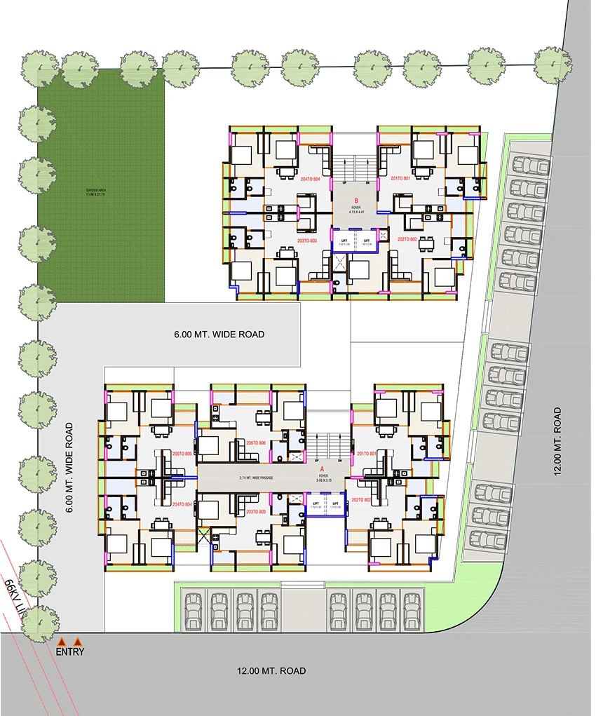 Master Plan of Suradhyam Sattva in New Ranip, Ahmedabad - Image 394401