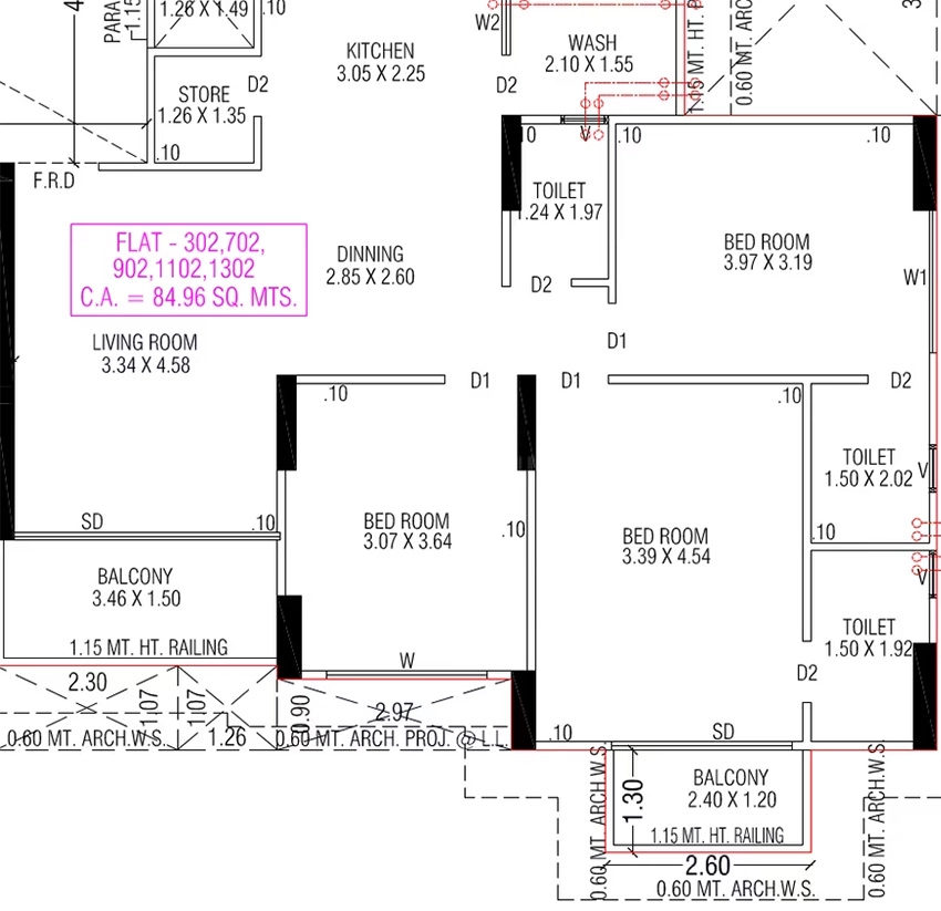 3 BHK Flat in Swagat Parishram in Ambawadi, Ahmedabad - Image 914242