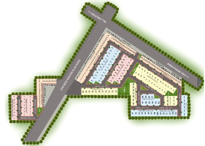 Master Plan of Mannat Aero Greens in Zirakpur, Chandigarh - Image 394477