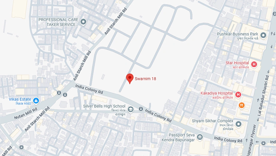Location of Swarnim 18 in Bapunagar, Ahmedabad - Image 394461