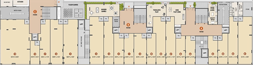 Floor Plan of Commercial Swarnim 18 in Bapunagar, Ahmedabad - Image 394474
