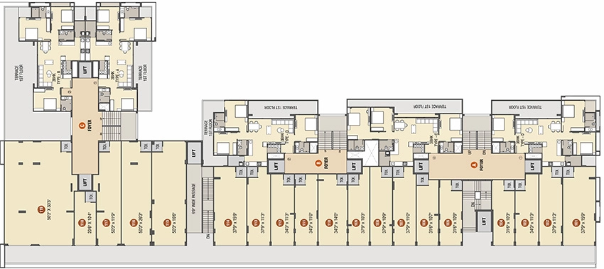 Floor Plan of Commercial Swarnim 18 in Bapunagar, Ahmedabad - Image 394475