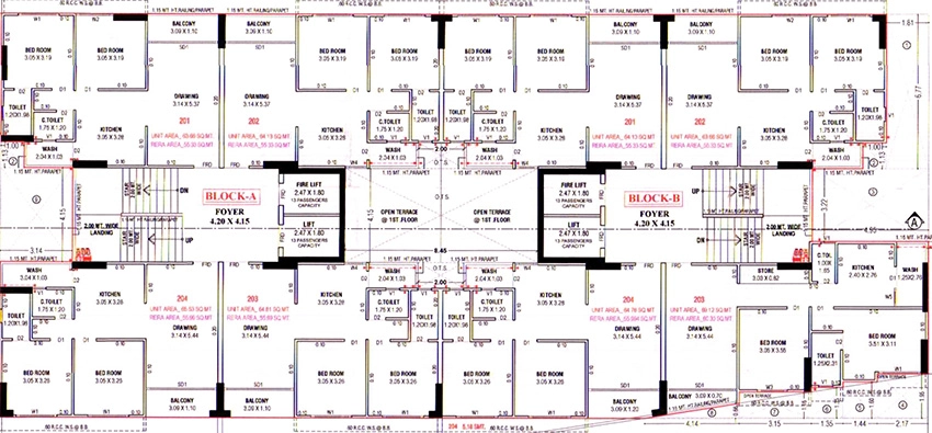 Floor Plan of RMG Swastik Devkunj in Ghatlodiya, Ahmedabad - Image 394487
