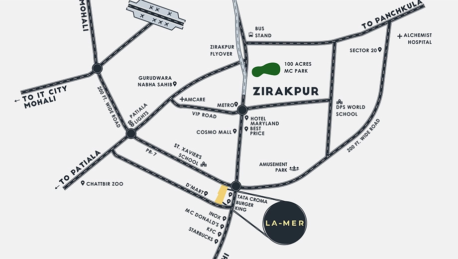 Location of KS La Mer in Zirakpur, Chandigarh - Image 394720