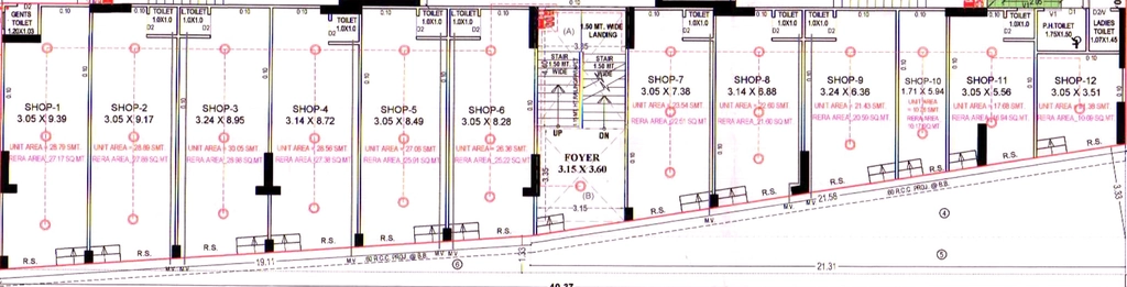 Floor Plan of Commercial RMG Swastik Devkunj in Ghatlodiya, Ahmedabad - Image 394493