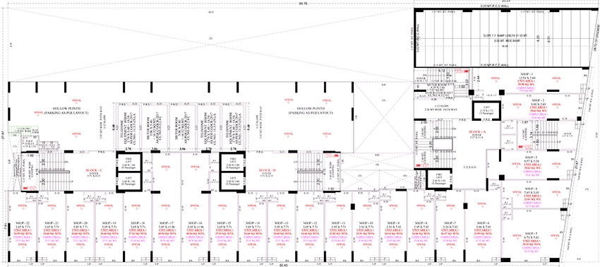 Floor Plan of Commercial Shree Gokul Heritage in Kathwada, Ahmedabad - Image 394506