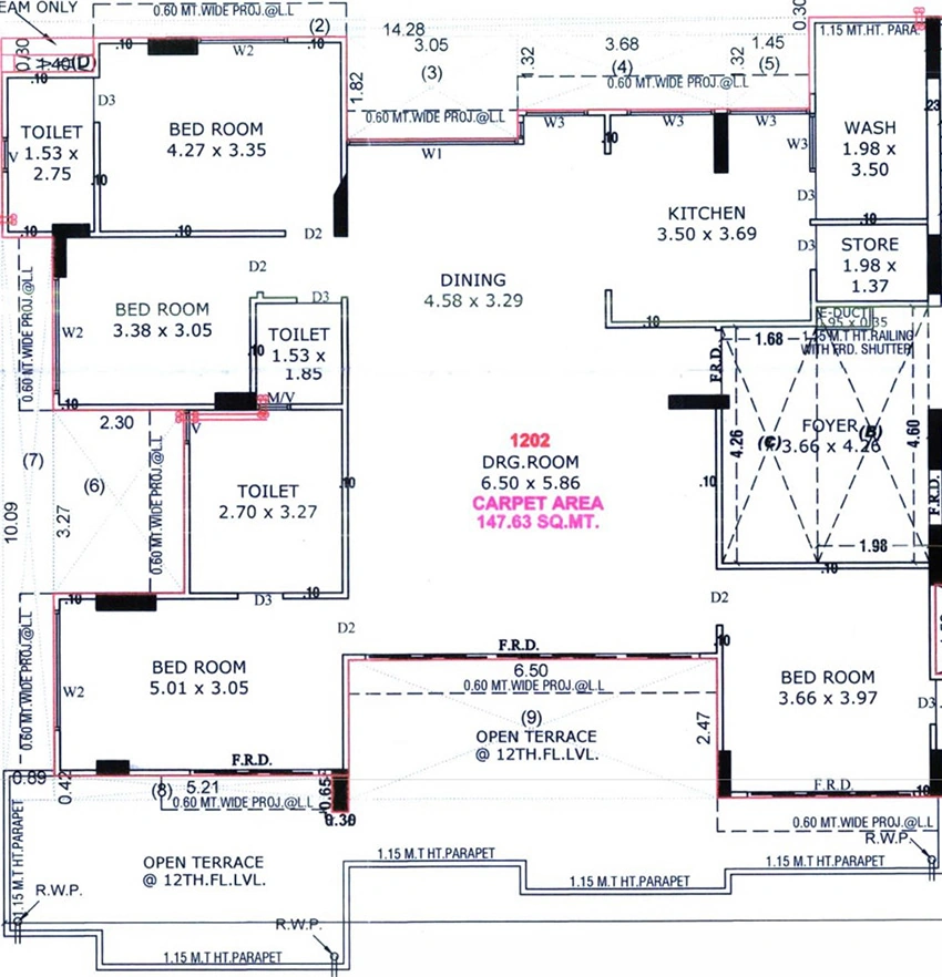 4 BHK Flat in Maruti Shyam One in Nava Vadaj, Ahmedabad - Image 914285