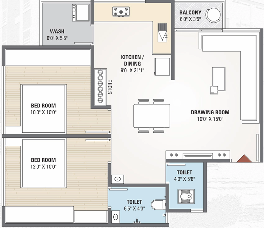 2 BHK Flat in Vega Shyam One 15 in Vastral, Ahmedabad - Image 914295