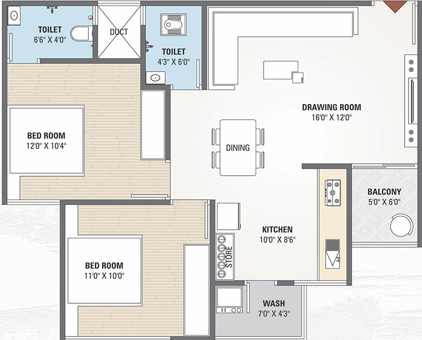 2 BHK Flat in Vega Shyam One 15 in Vastral, Ahmedabad - Image 914296