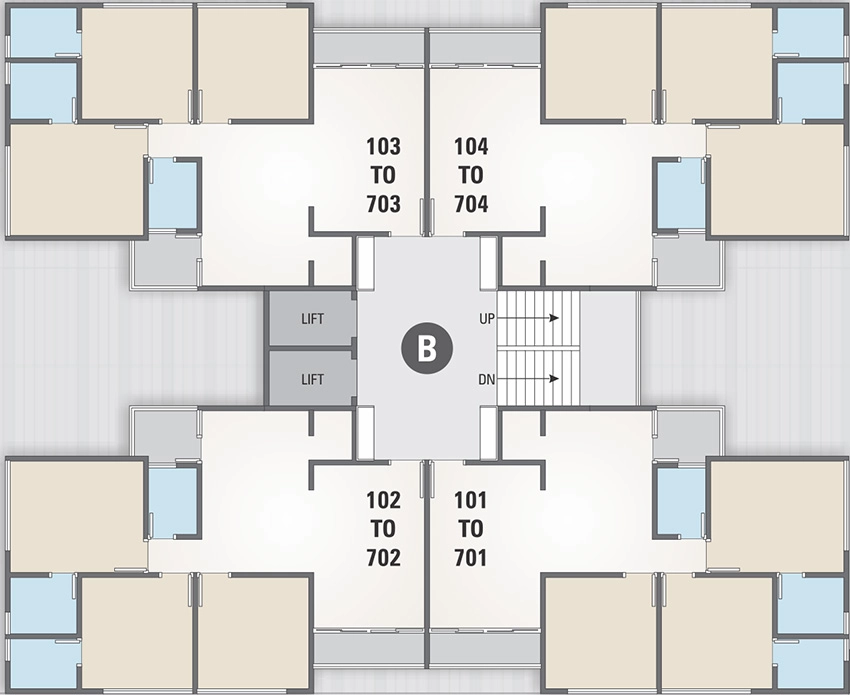 Floor Plan of Vega Shyam One 15 in Vastral, Ahmedabad - Image 394524