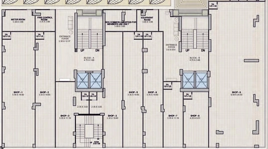 Floor Plan of Commercial Swastik Harvi Helios in South Bopal, Ahmedabad - Image 394539
