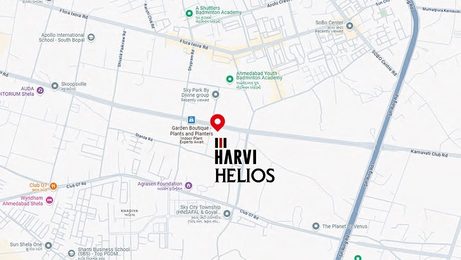 Location of Commercial Swastik Harvi Helios in South Bopal, Ahmedabad - Image 394537