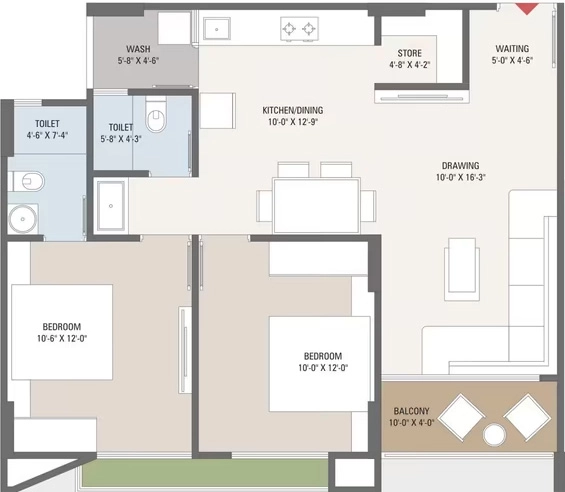 2 BHK Flat in Vishv The Glory in Nava Naroda, Ahmedabad - Image 914308