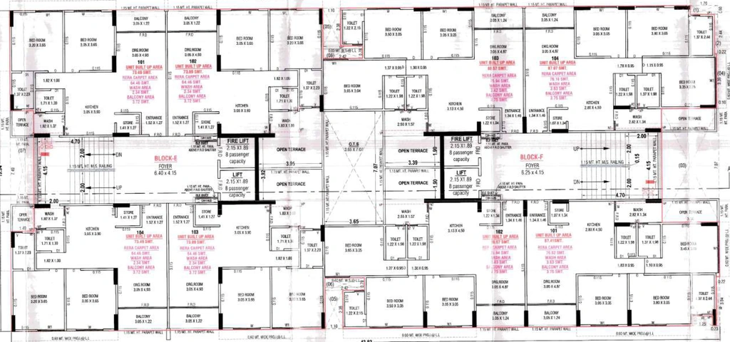 Floor Plan of Vishv The Glory in Nava Naroda, Ahmedabad - Image 394550