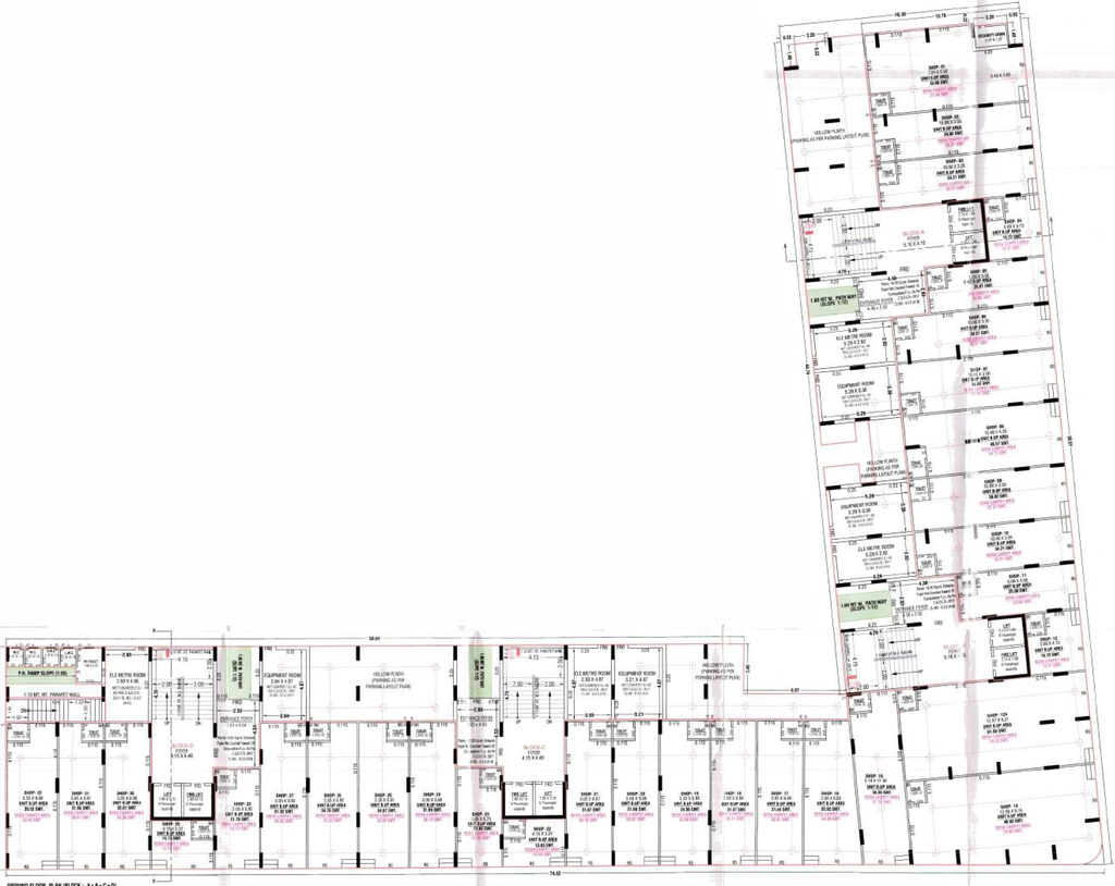 Floor Plan of Commercial Vishv The Glory in Nava Naroda, Ahmedabad - Image 394560