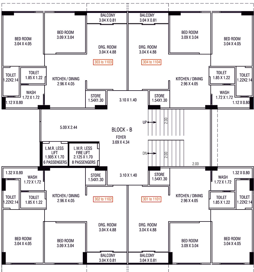 Floor Plan of Tirupati Enclave in Narolgam, Ahmedabad - Image 394597