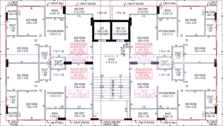 Floor Plan of Uma Alayam Heaven in Tragad, Ahmedabad - Image 394631