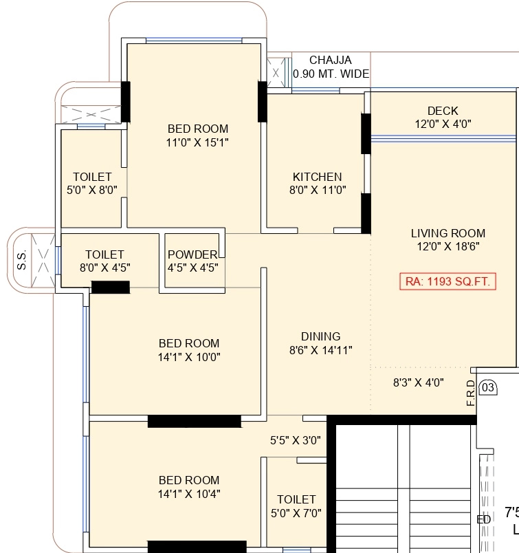 3 BHK Flat in Majestic Sarayu Sabari in Chembur East, Mumbai - Image 914385