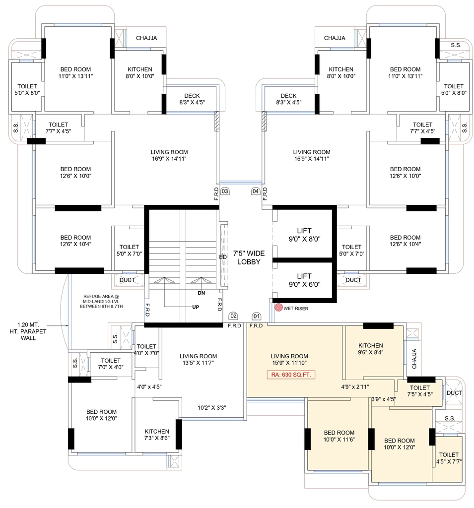 Floor Plan of Majestic Sarayu Sabari in Chembur East, Mumbai - Image 394752