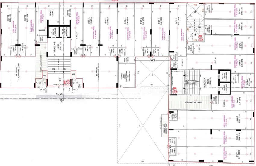 Floor Plan of Commercial Vamika Satsang Pride in Lambha, Ahmedabad - Image 394665