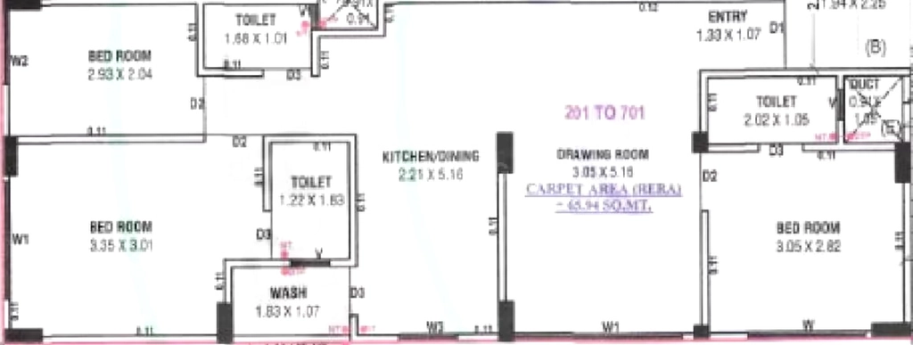 3 BHK Flat in KD Everbright Appartment in Nava Vadaj, Ahmedabad - Image 914360