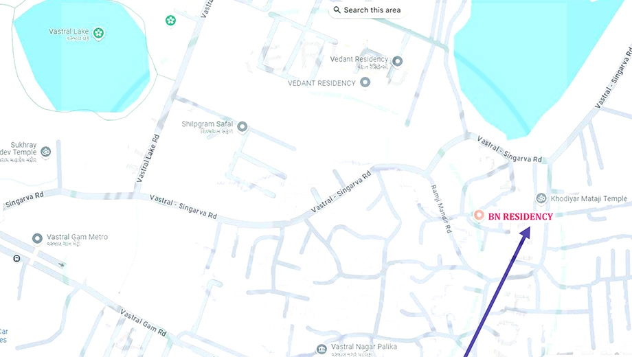 Location of KD Everbright Appartment in Nava Vadaj, Ahmedabad - Image 394676