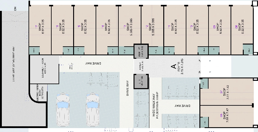 Floor Plan of Commercial Riddhi BN Residency in Vastral, Ahmedabad - Image 394698