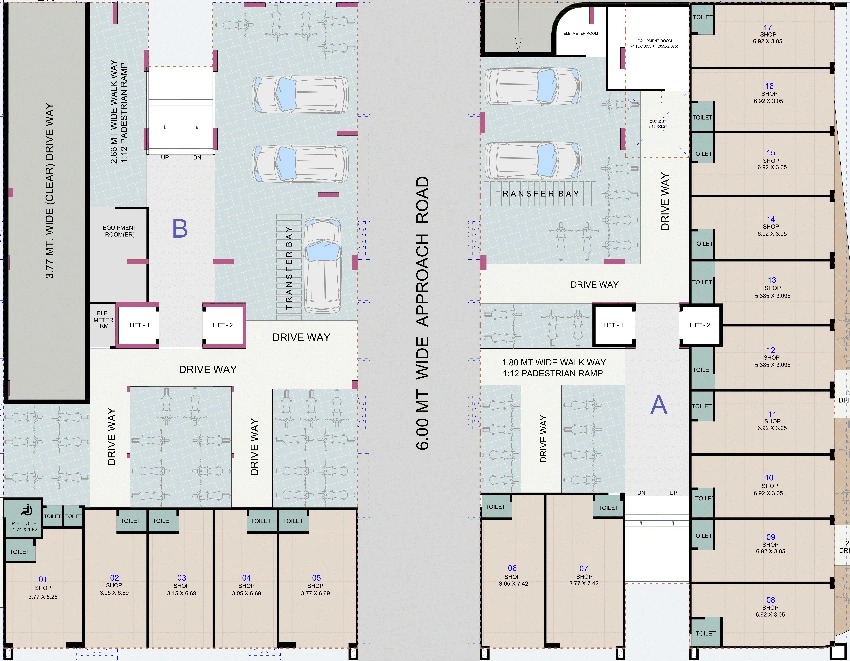 Floor Plan of Commercial Riddhi BN Residency in Vastral, Ahmedabad - Image 394700