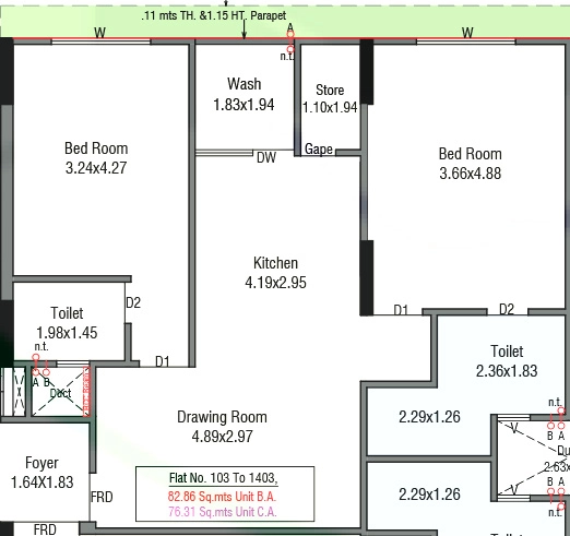 2 BHK Flat in Shree Hari Sunsetu Sky in Shilaj, Ahmedabad - Image 914370
