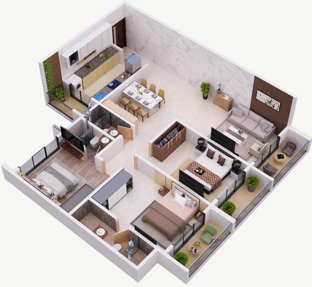 3 BHK Flat in Sanmati Raghukul Chsl in Dahisar East, Mumbai - Image 914493