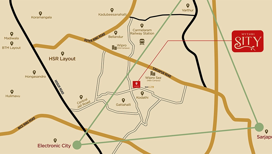Location of Mythri Sity - Image 395039