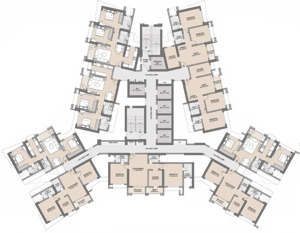Floor Plan of Raymond Ten X District 9 in Thane West, Thane - Image 395828