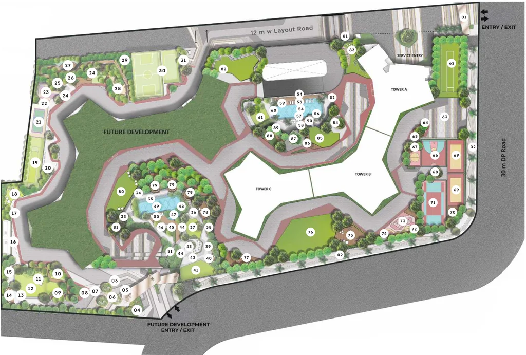 Master Plan of Commercial Raymond Ten X District 9 in Thane West, Thane - Image 395834