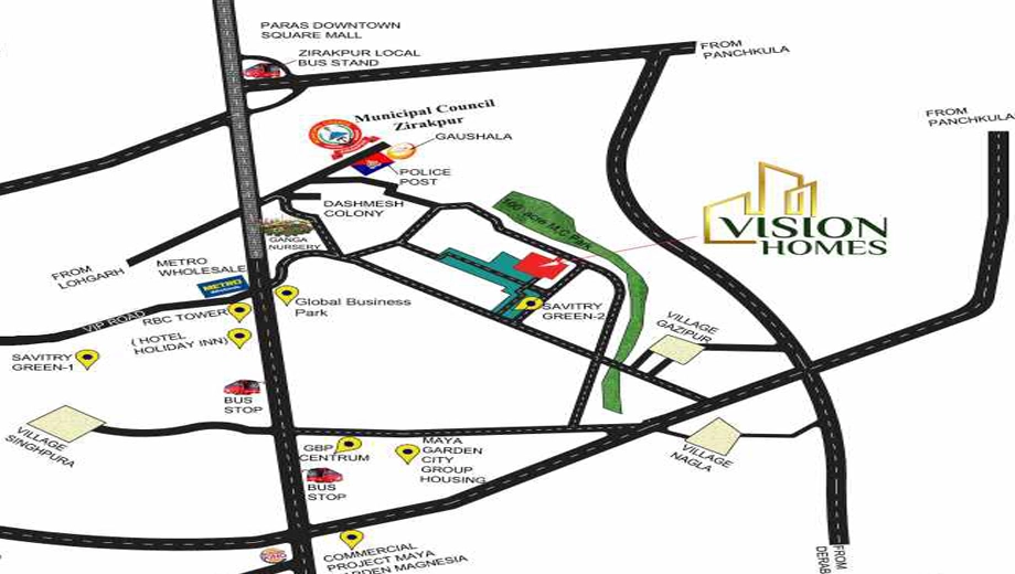 Location of Shahi Vision Homes in Zirakpur, Chandigarh - Image 394836
