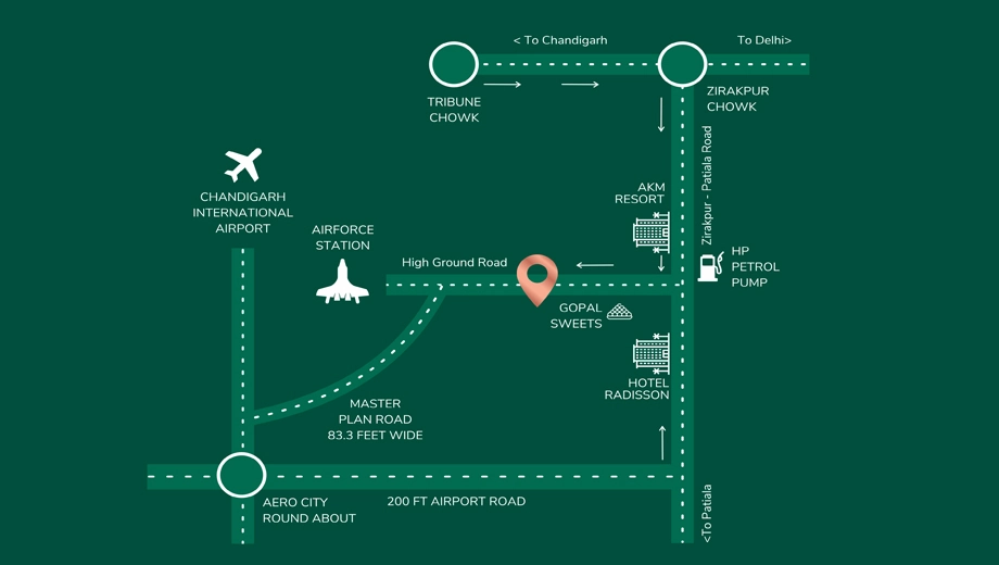 Location of Vista Palencia in Zirakpur, Chandigarh - Image 394853